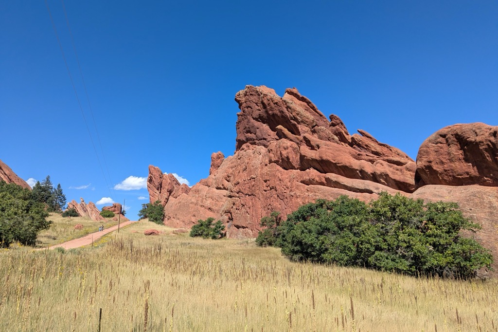 Red sandstone formations in Roxborough State Park