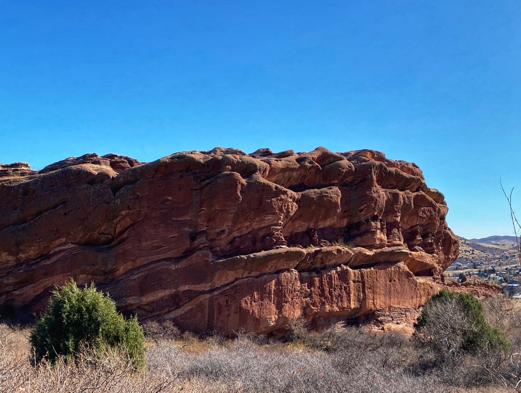 Red rock formations in Red Rocks Park near Morrison